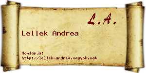 Lellek Andrea névjegykártya
